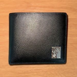 Versace Collection Black Leather Wallet